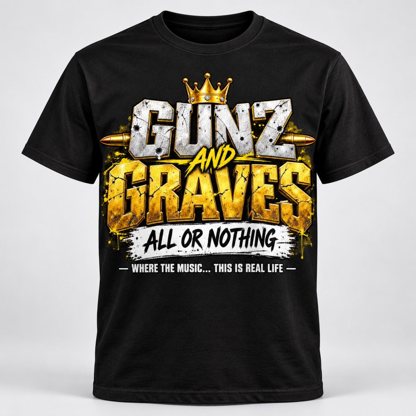 Gunz and Graves tee, All Or Nothing merchandise